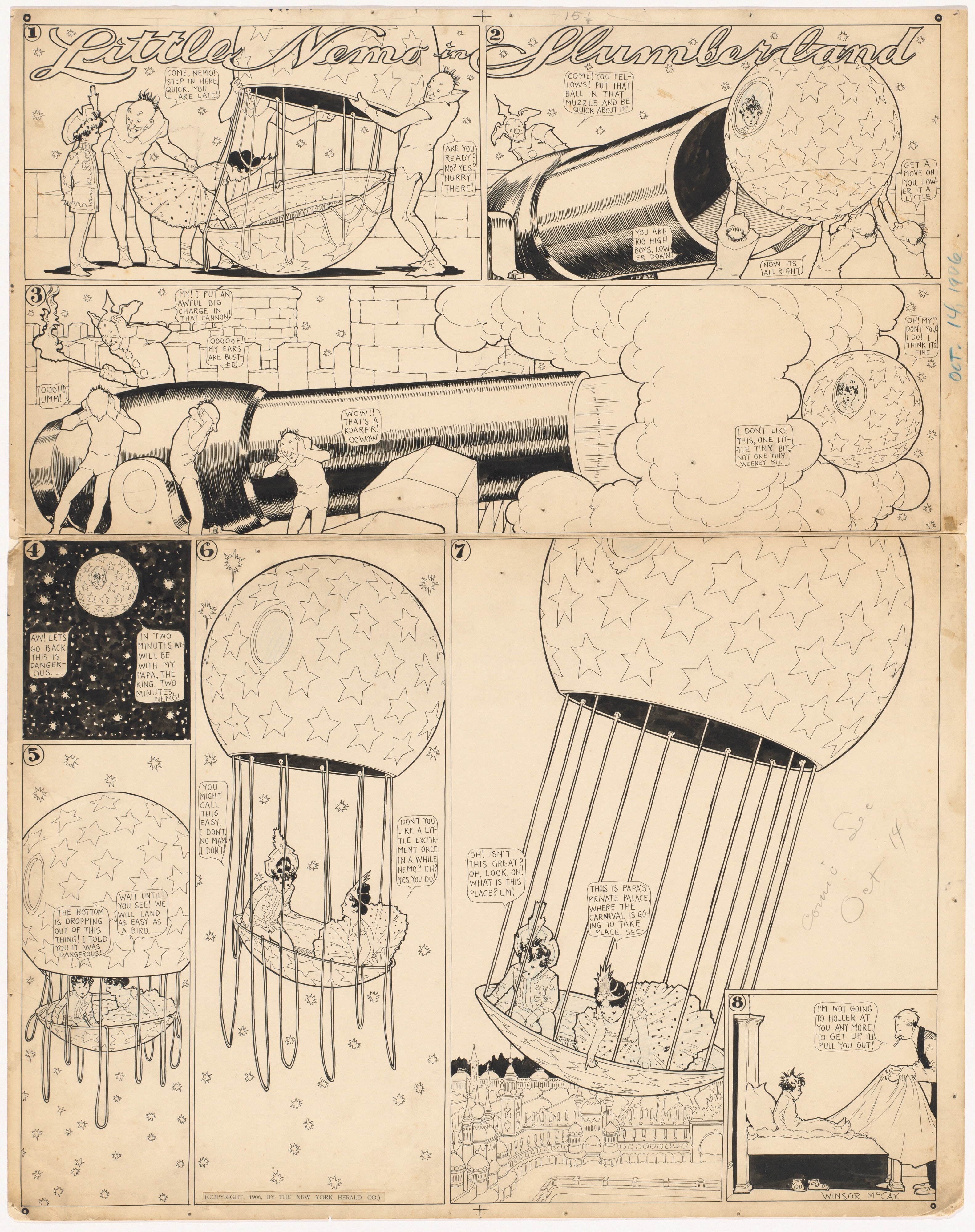 Little Nemo in Slumberland: "I don't like this, one little tiny bit, not one tiny weenie bit"