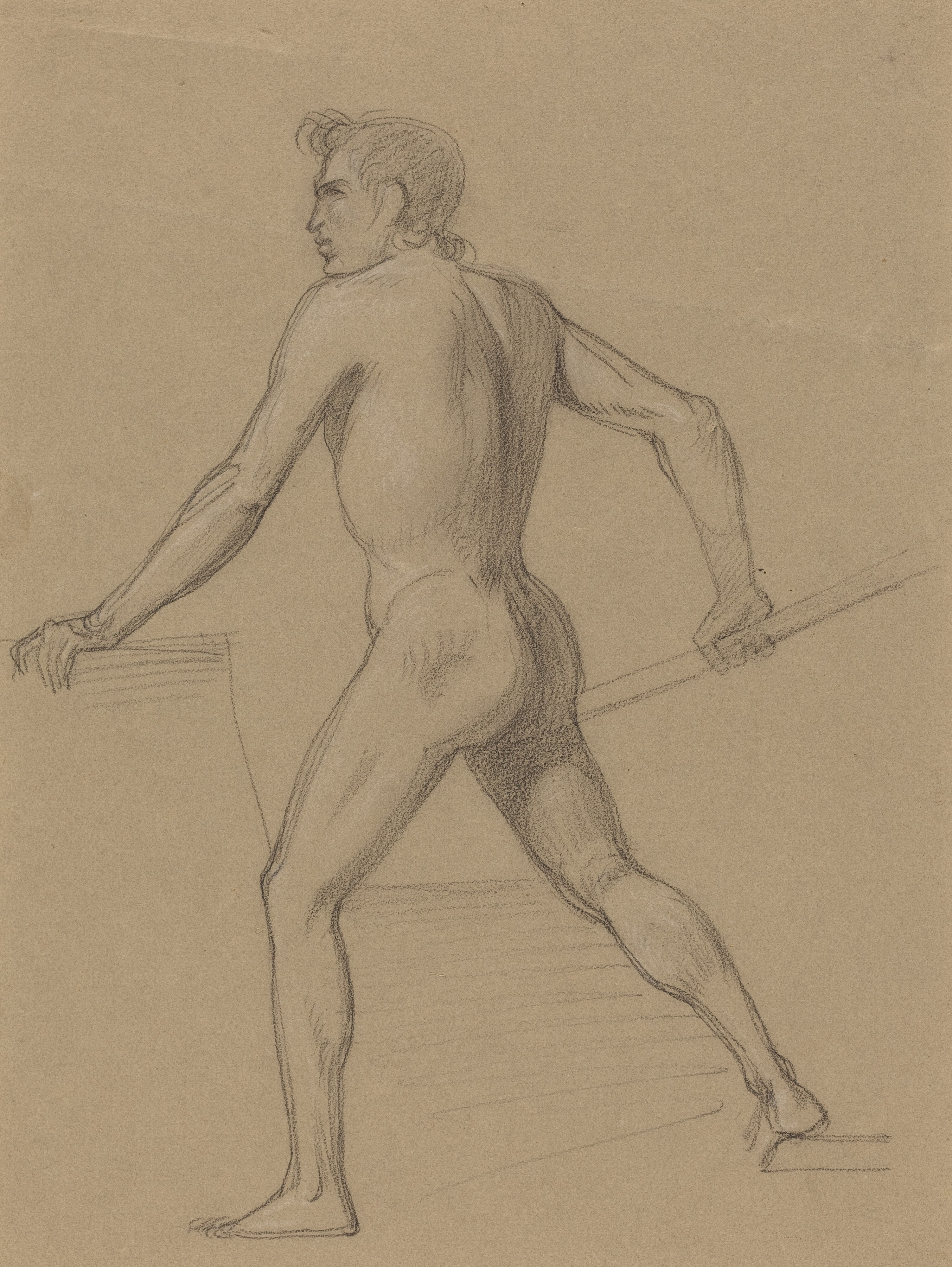 A Male Nude Moving to the Left