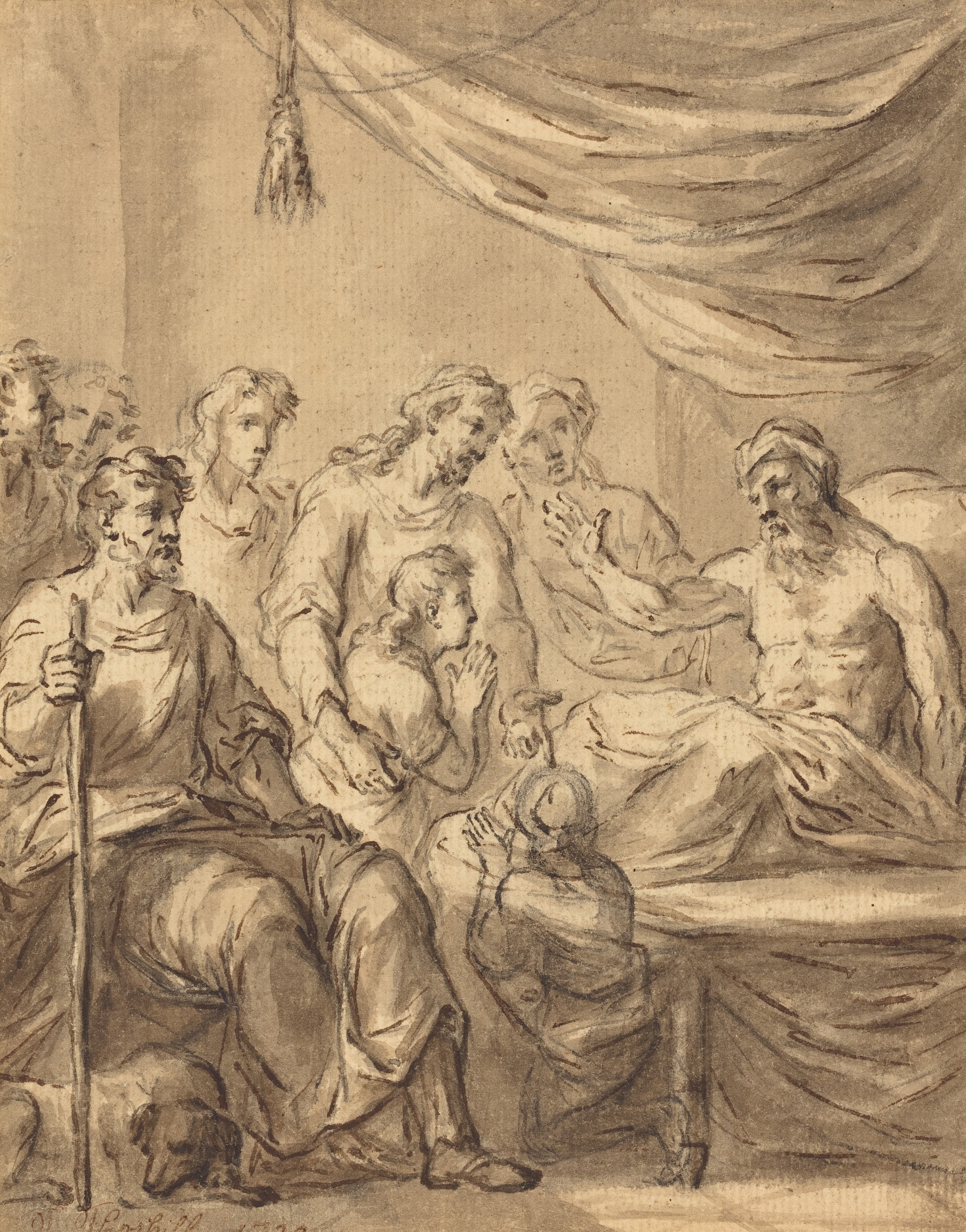 Jacob Allowing Benjamin to Go to Egypt with His Brothers