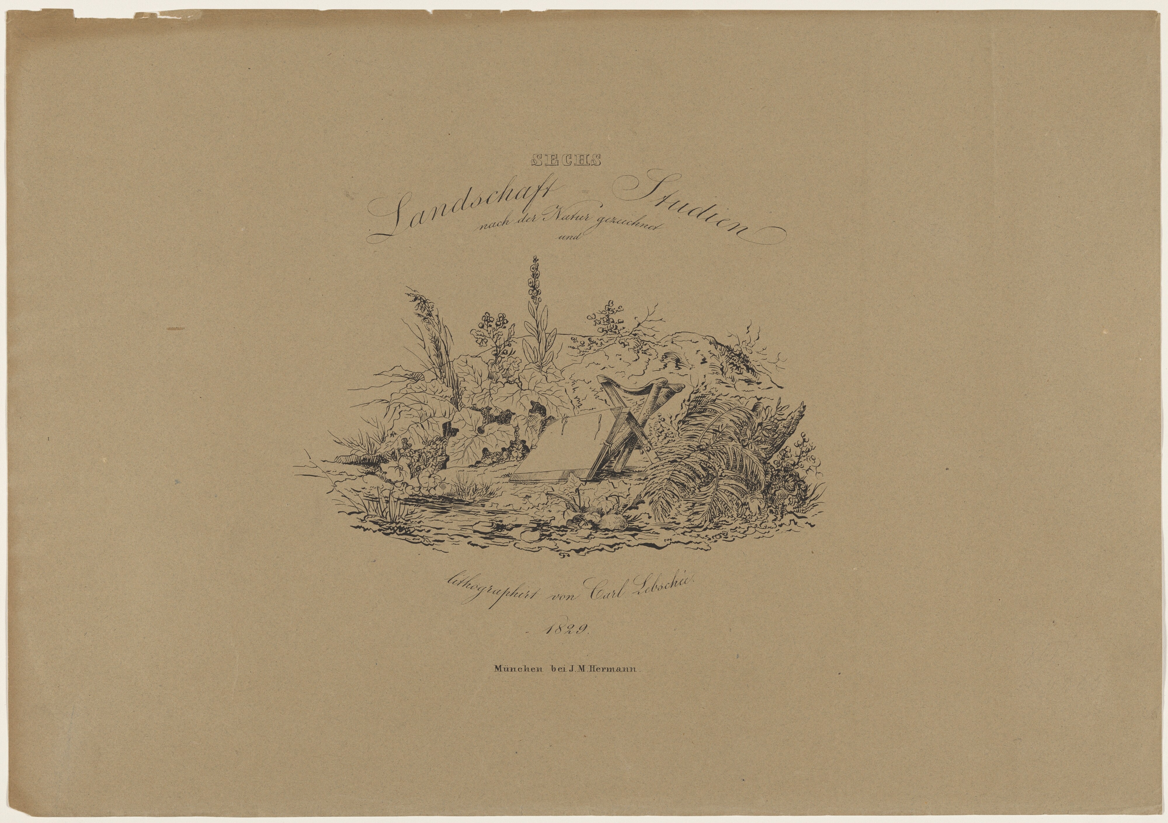 Sechs Landschaftstudien nach der Natur