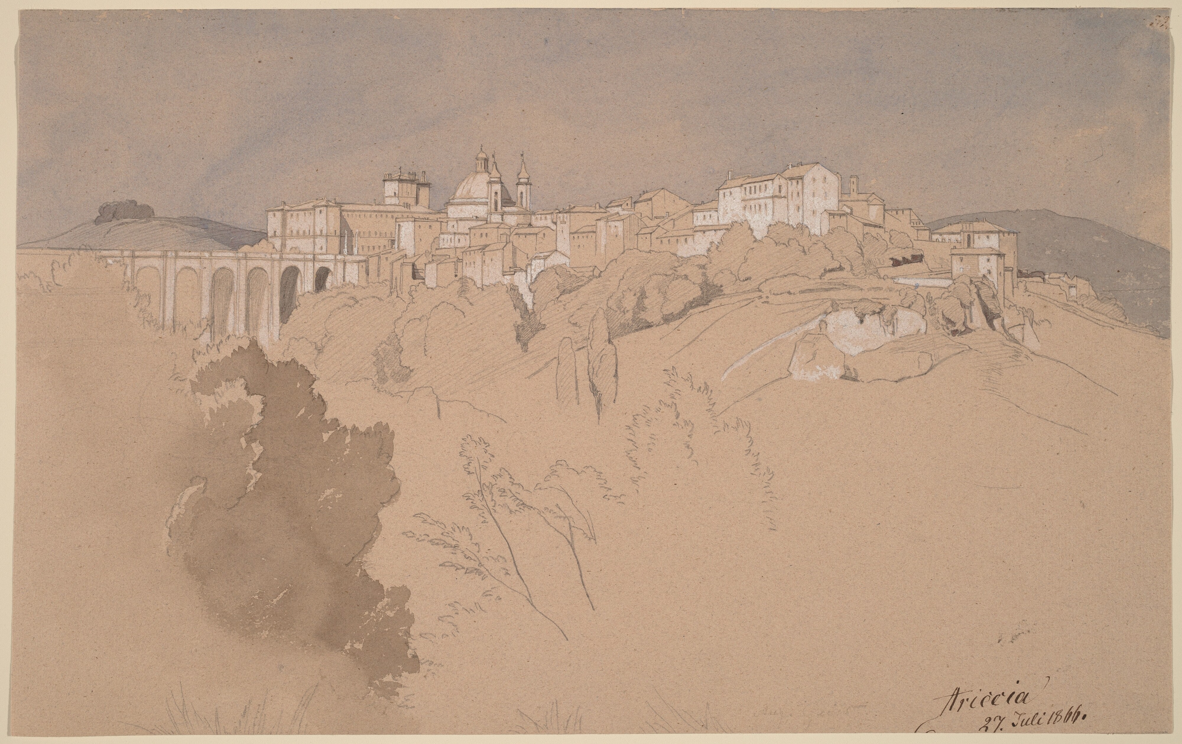 Ariccia Seen from across a Valley