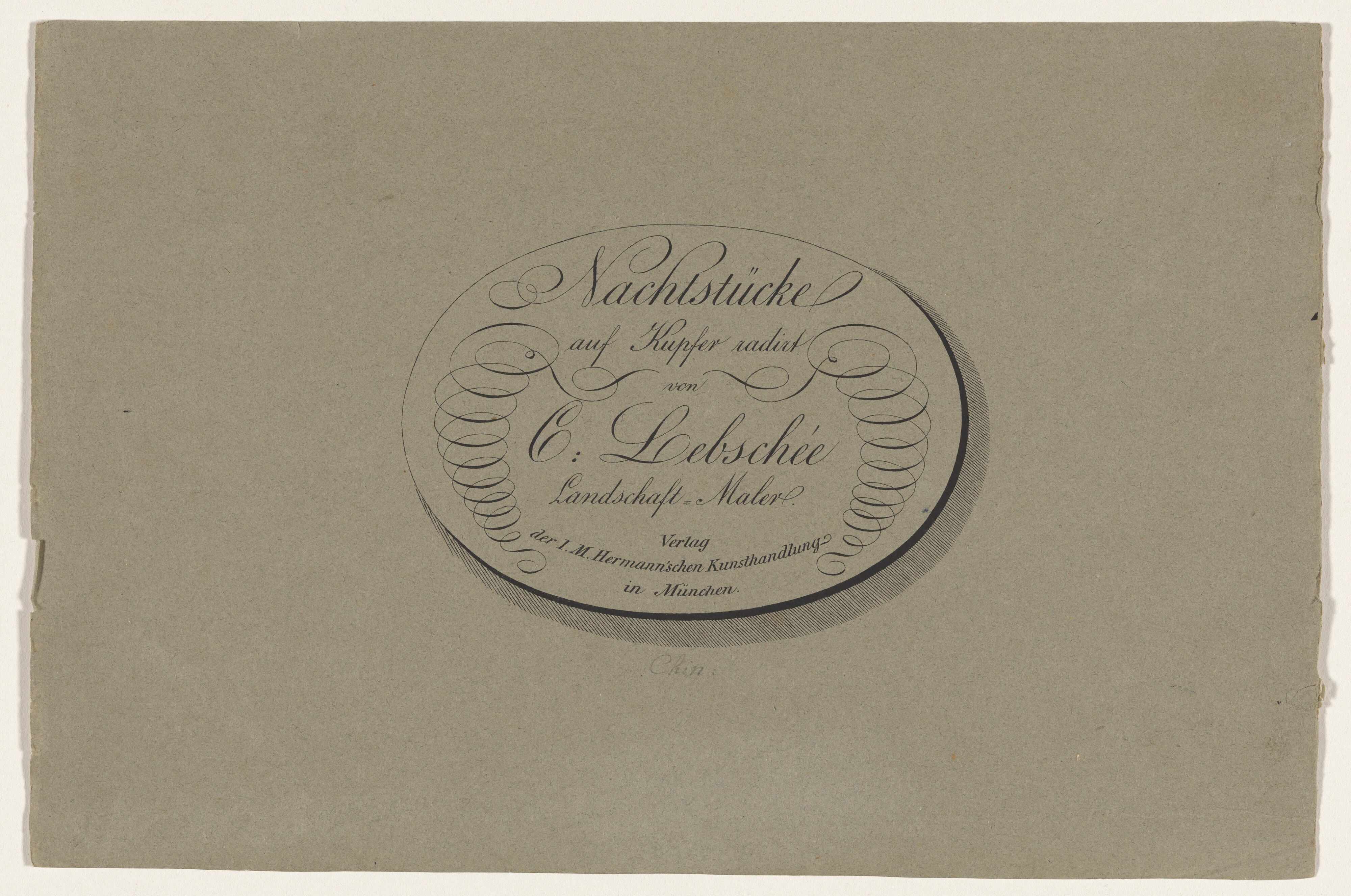 Title Page to Vier Nachtstücke