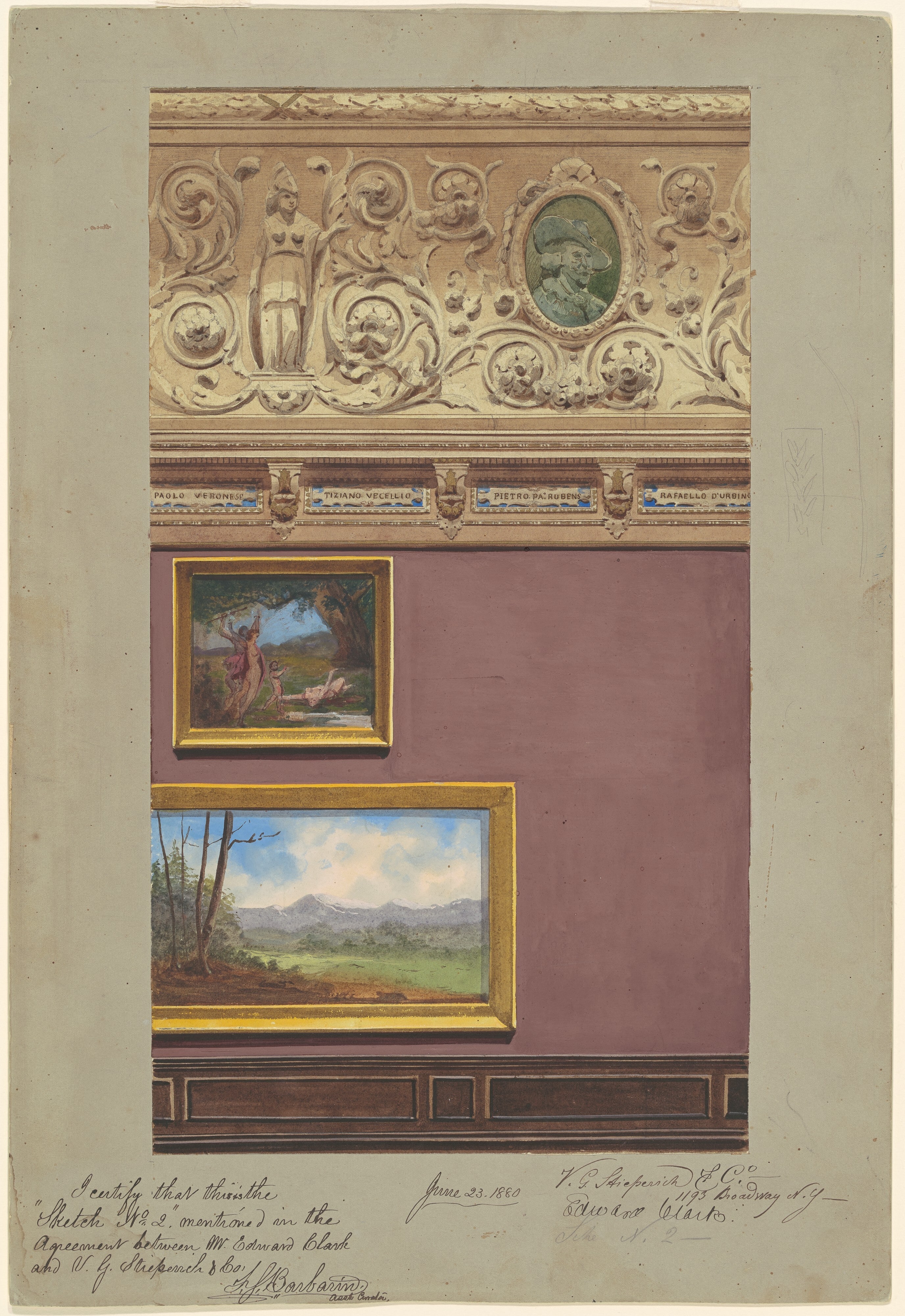 Proposed Wall Decoration No. 2, Old Corcoran Gallery of Art