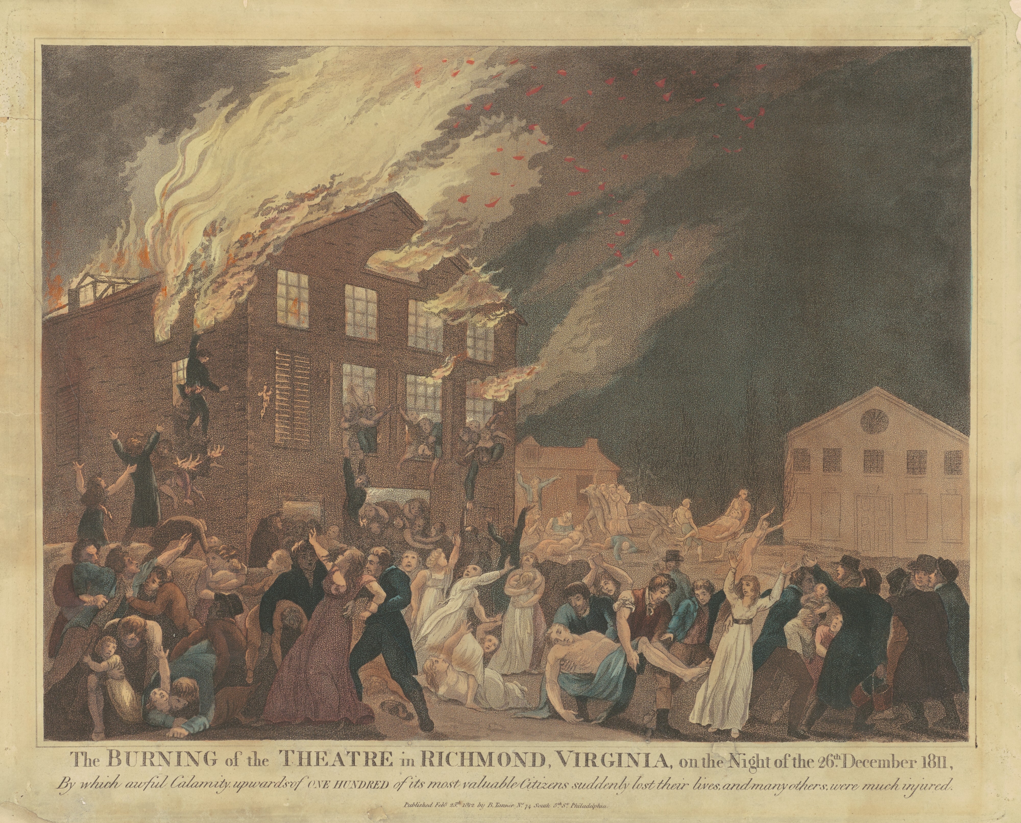 The Burning of the Theatre in Richmond, Virginia