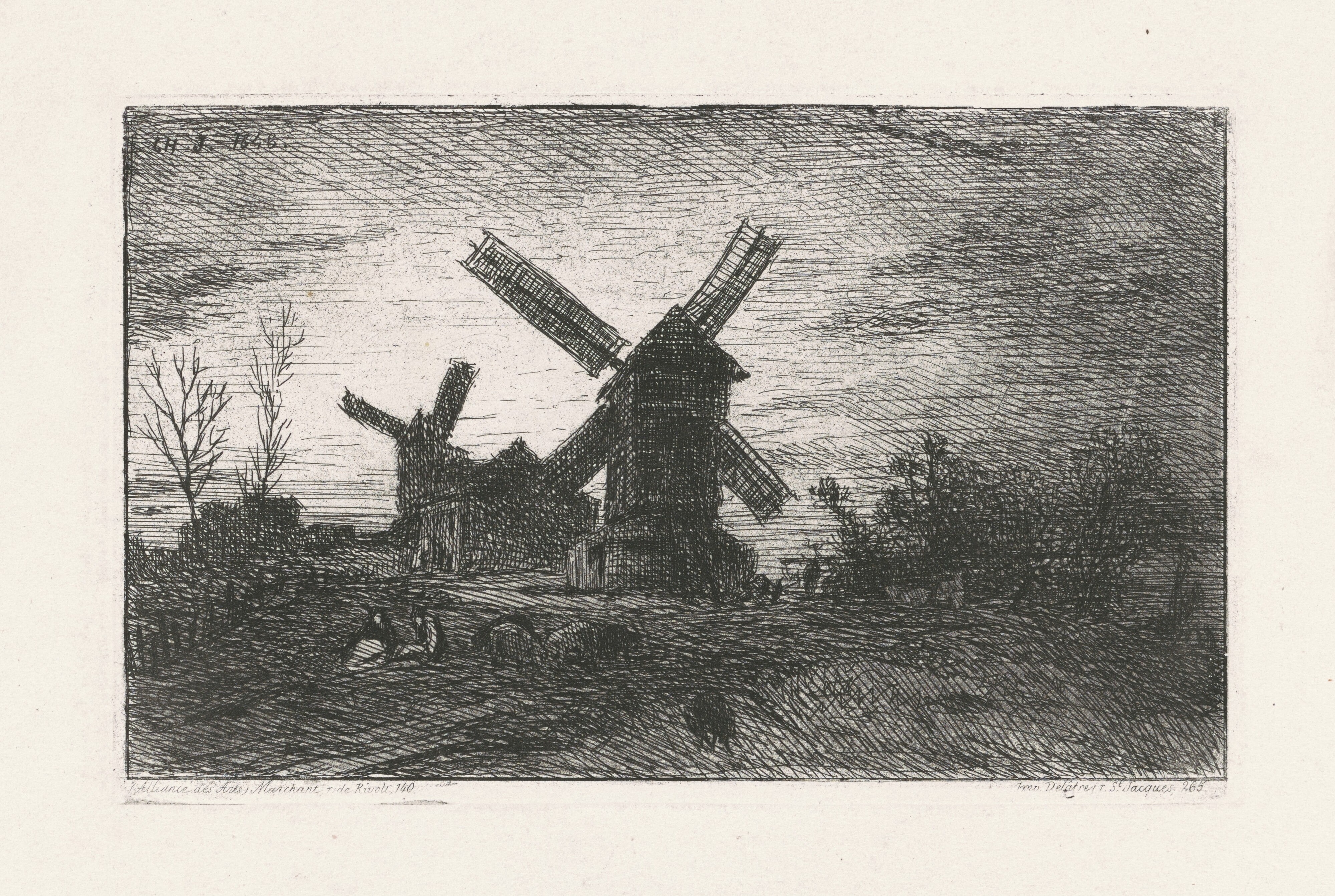 Two Windmills at Montmartre