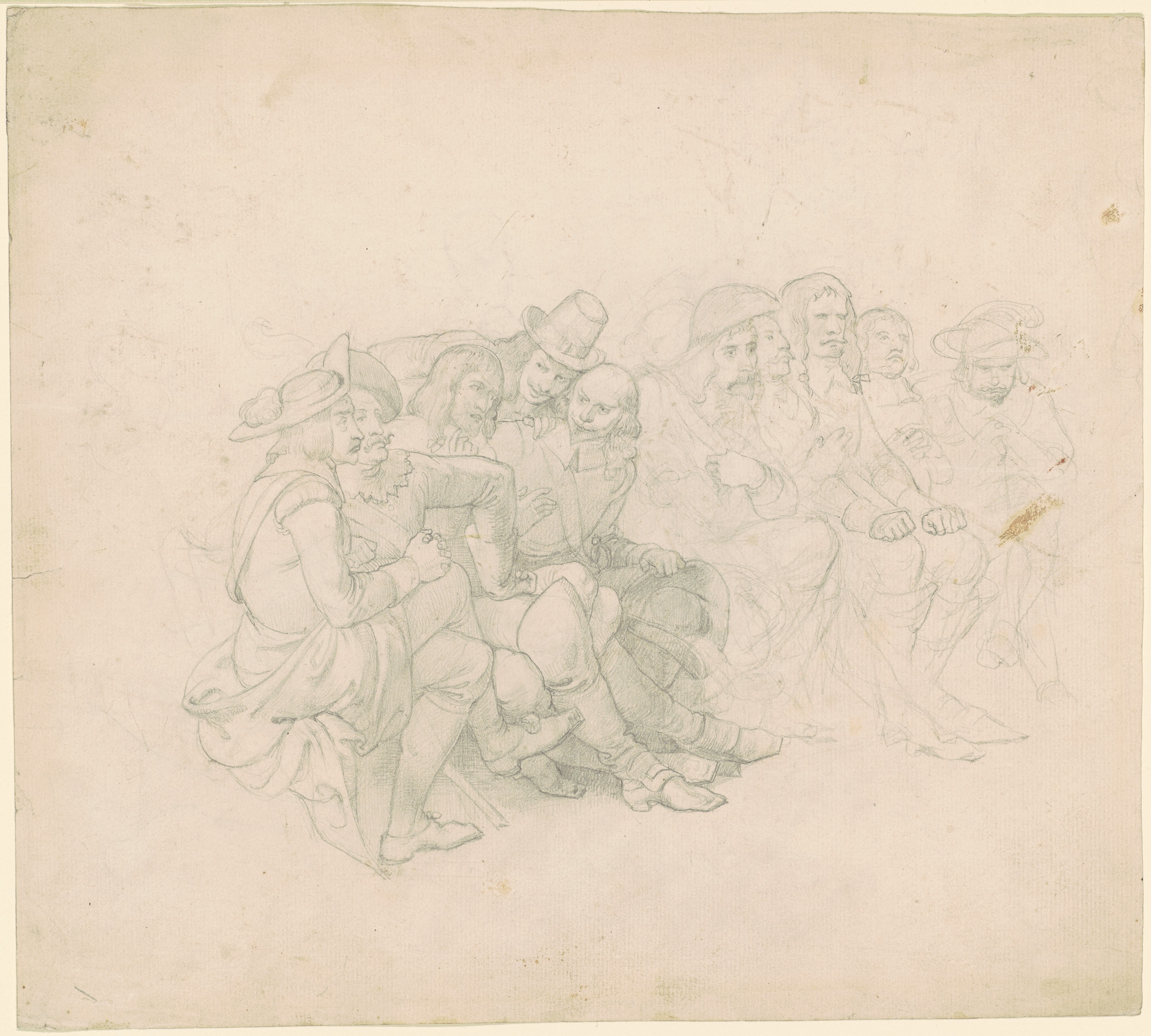 Men in Seventeenth-Century Costumes [recto]