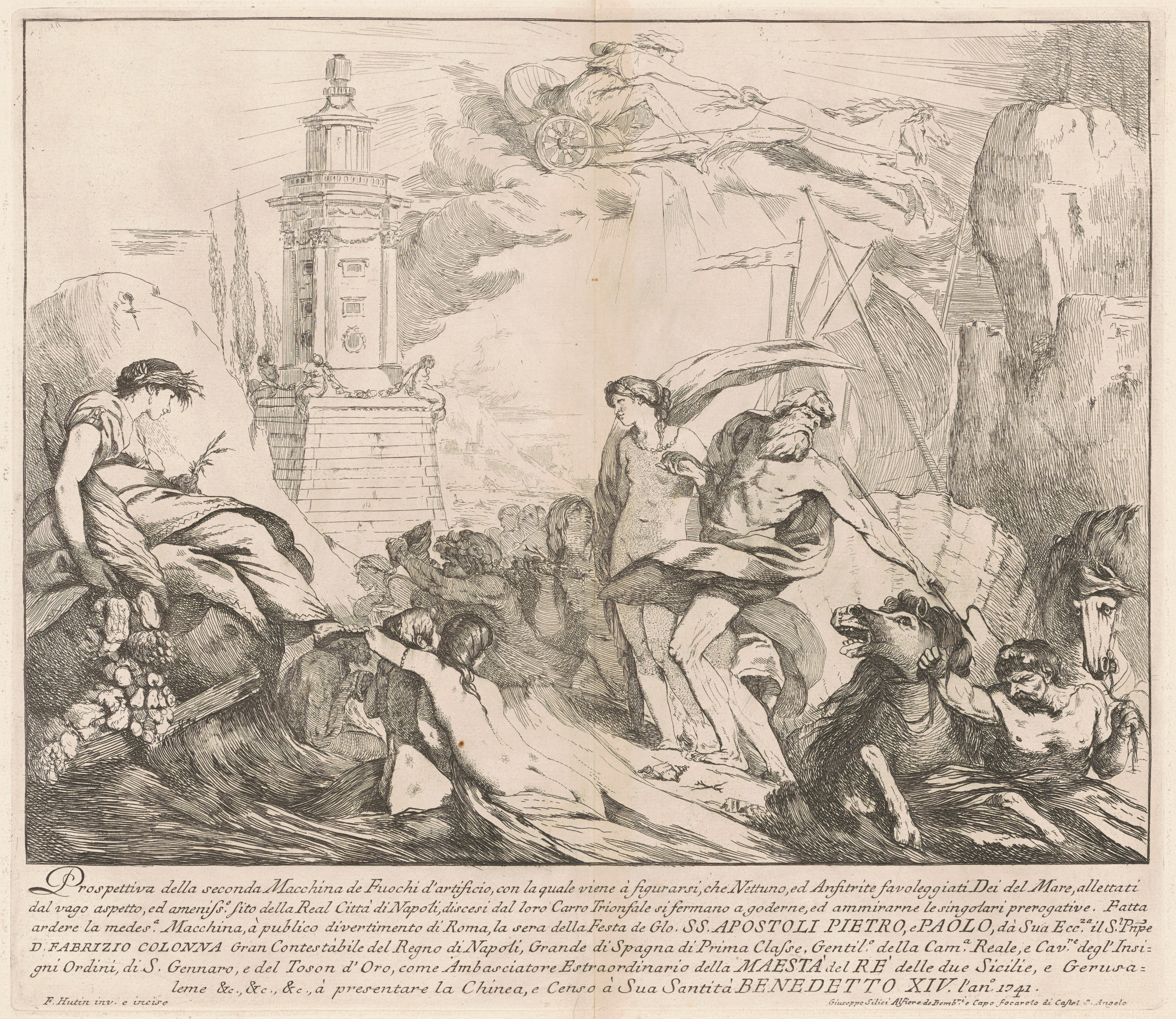 The Seconda Macchina for the Chinea of 1741: Neptune and Amphitrite