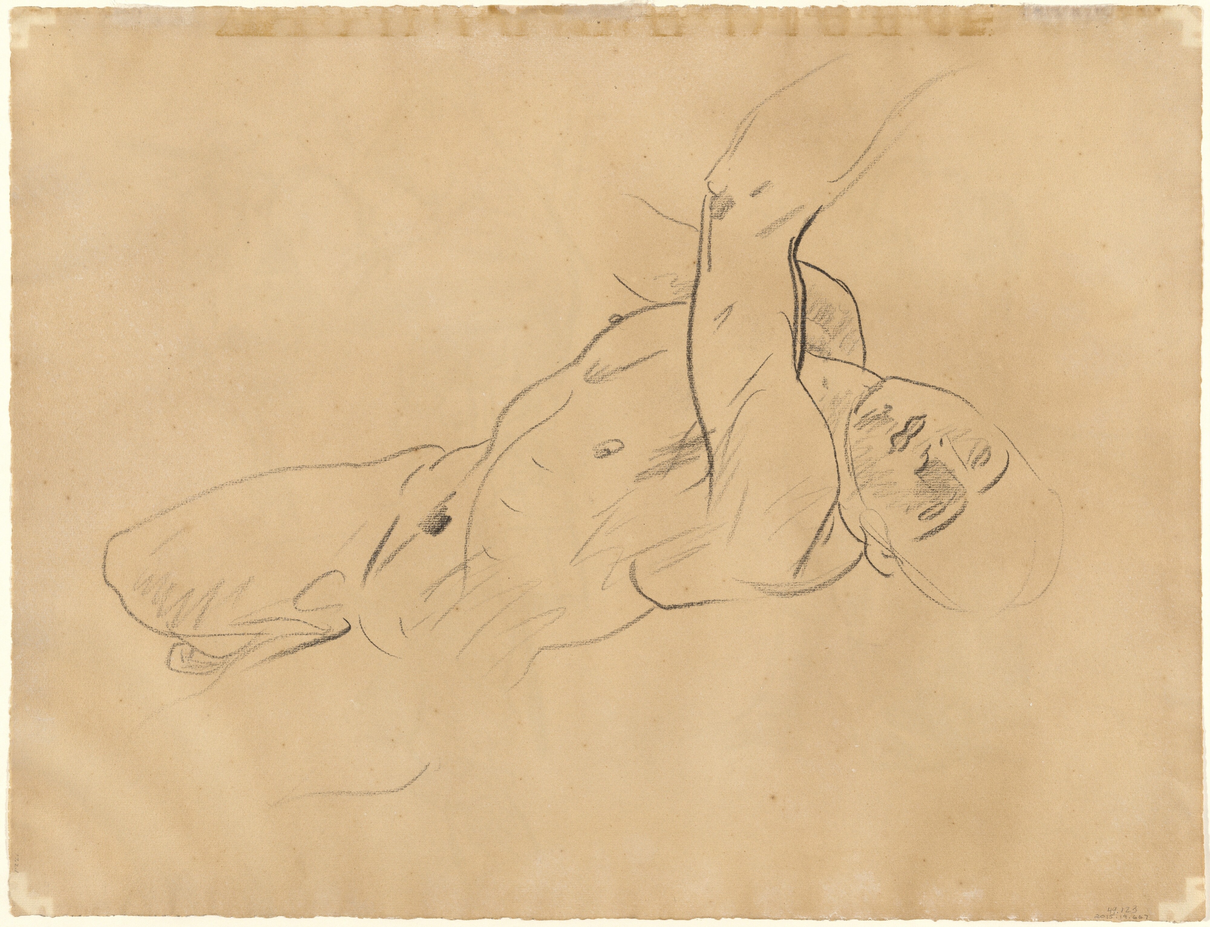 Falling Male Nude [verso]