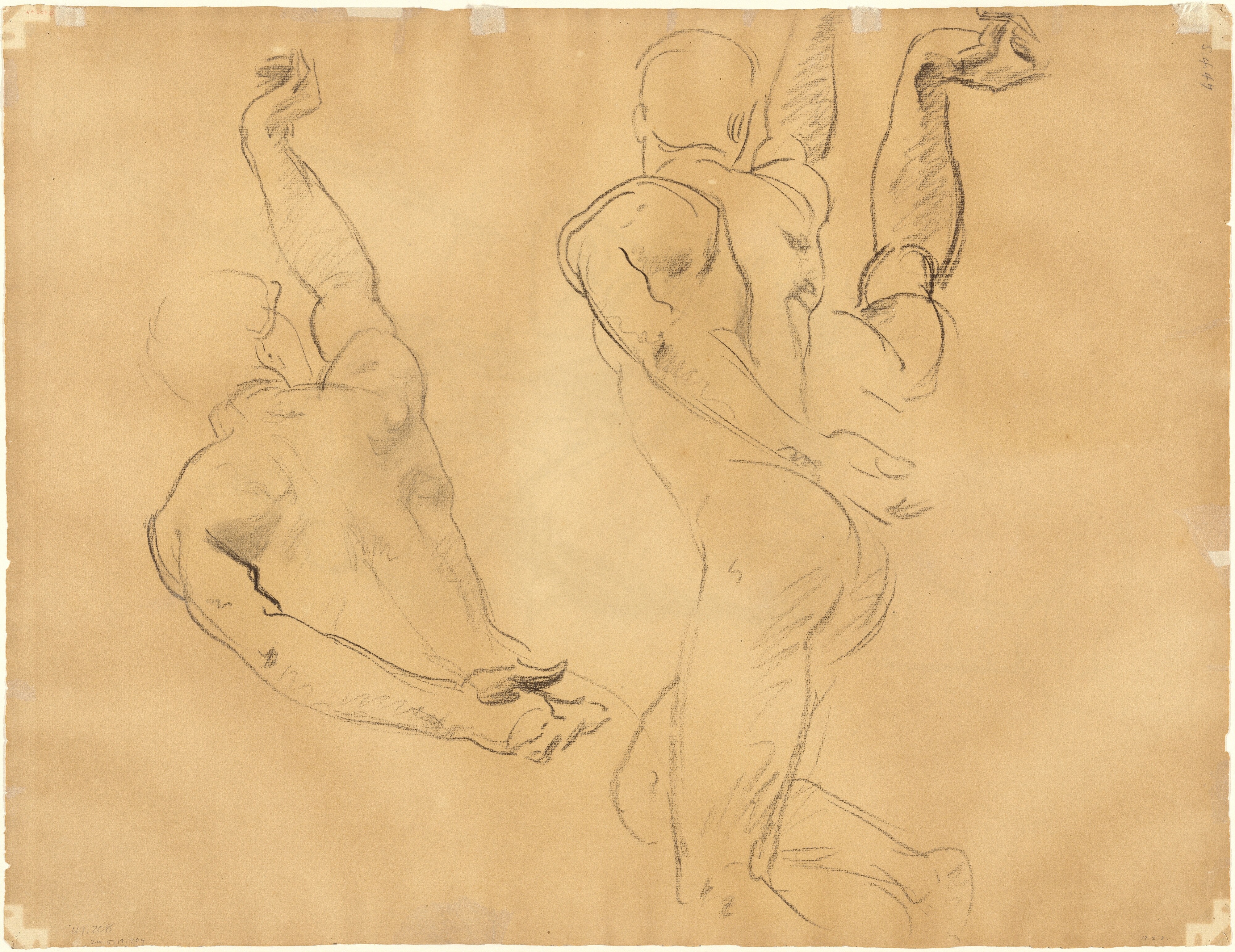 Studies of Male Nudes [verso]