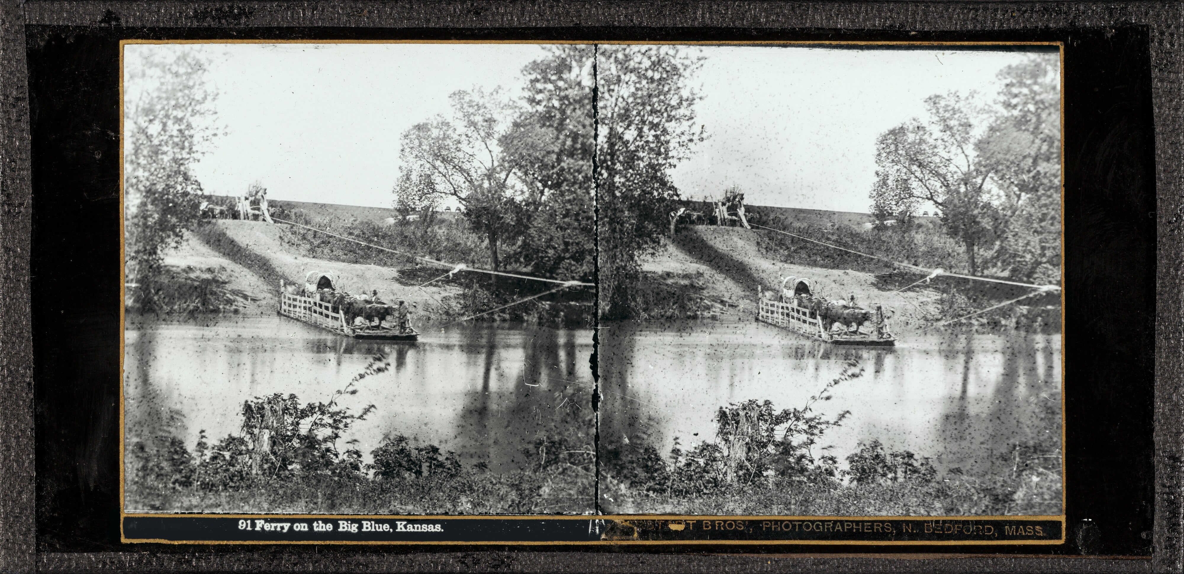 Ferry on the Big Blue, Kansas (Landers Expedition)