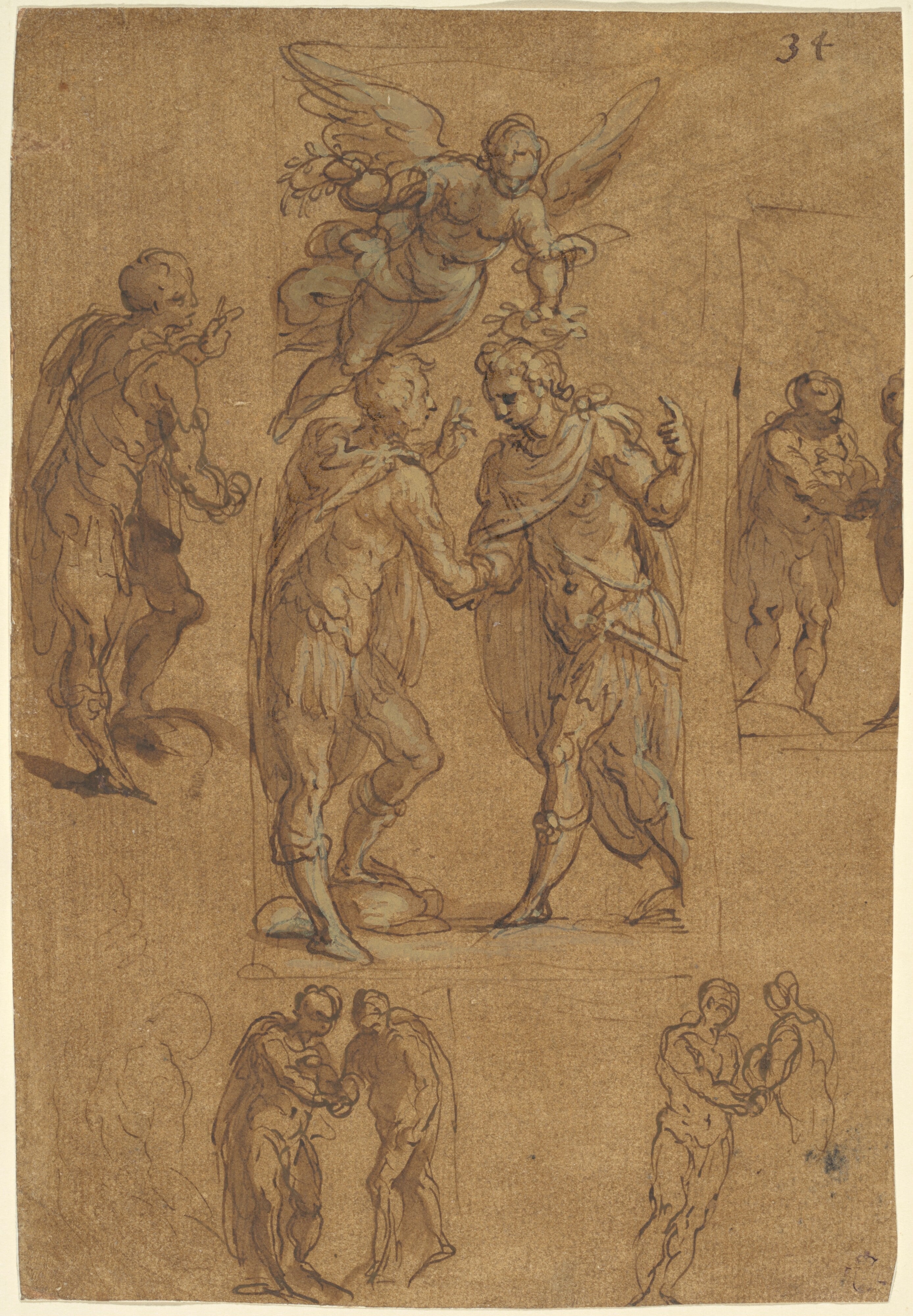 Two Soldiers Crowned by Victory