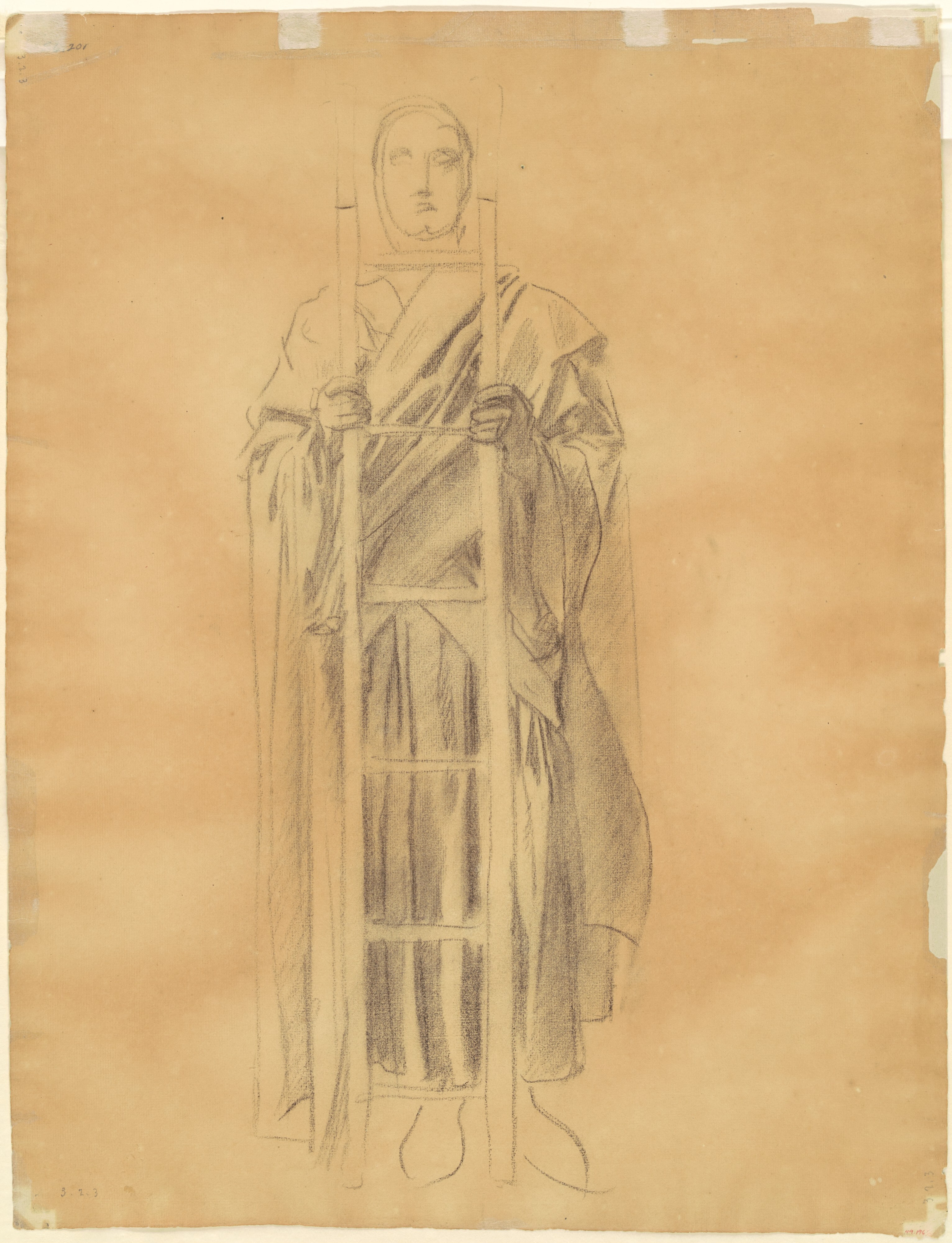 Study for "Dogma of the Redemption: Frieze of Angels" [verso]