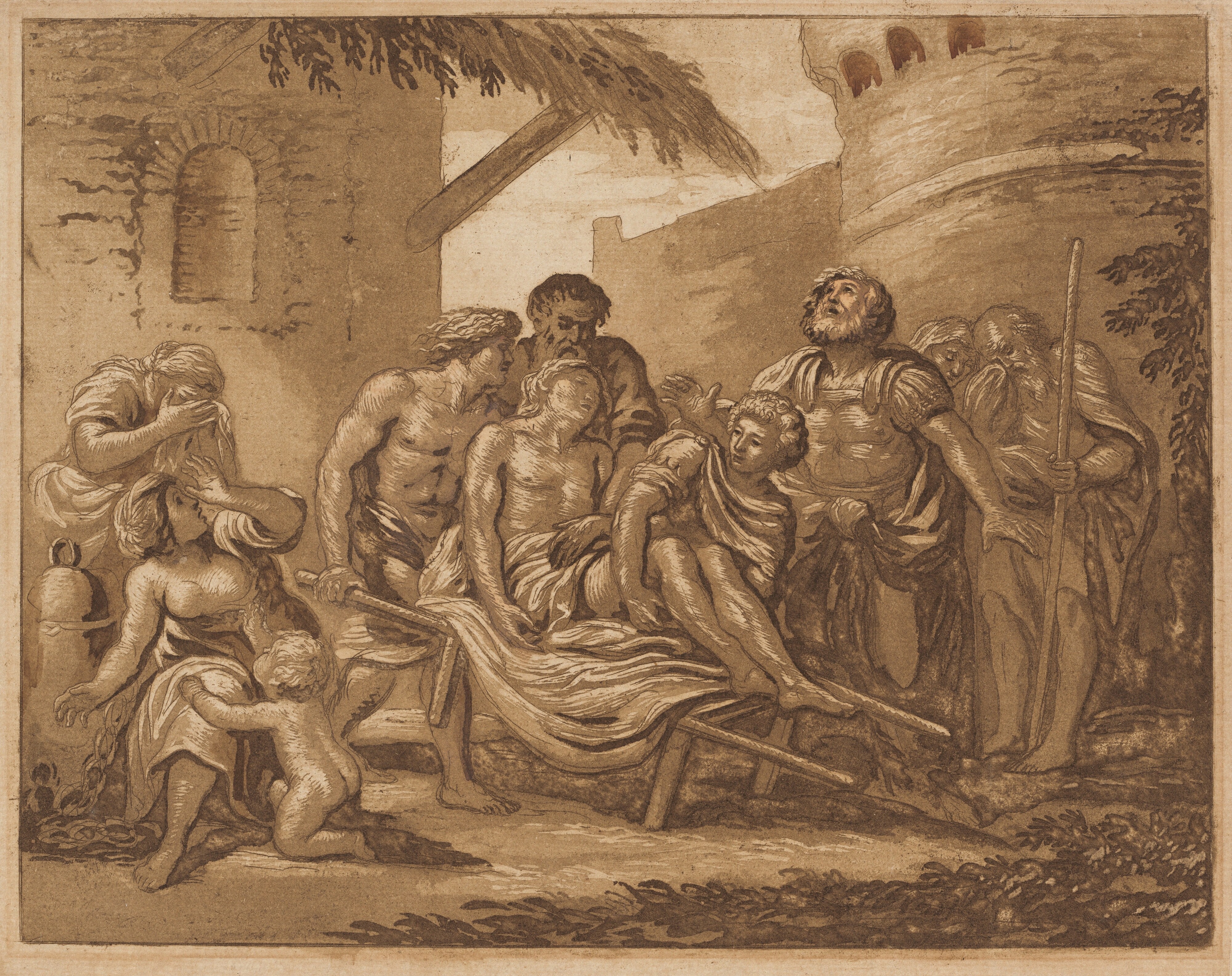 The Death of Hector on the Ramparts of Troy (recto) / Tancred and Erminia (verso)