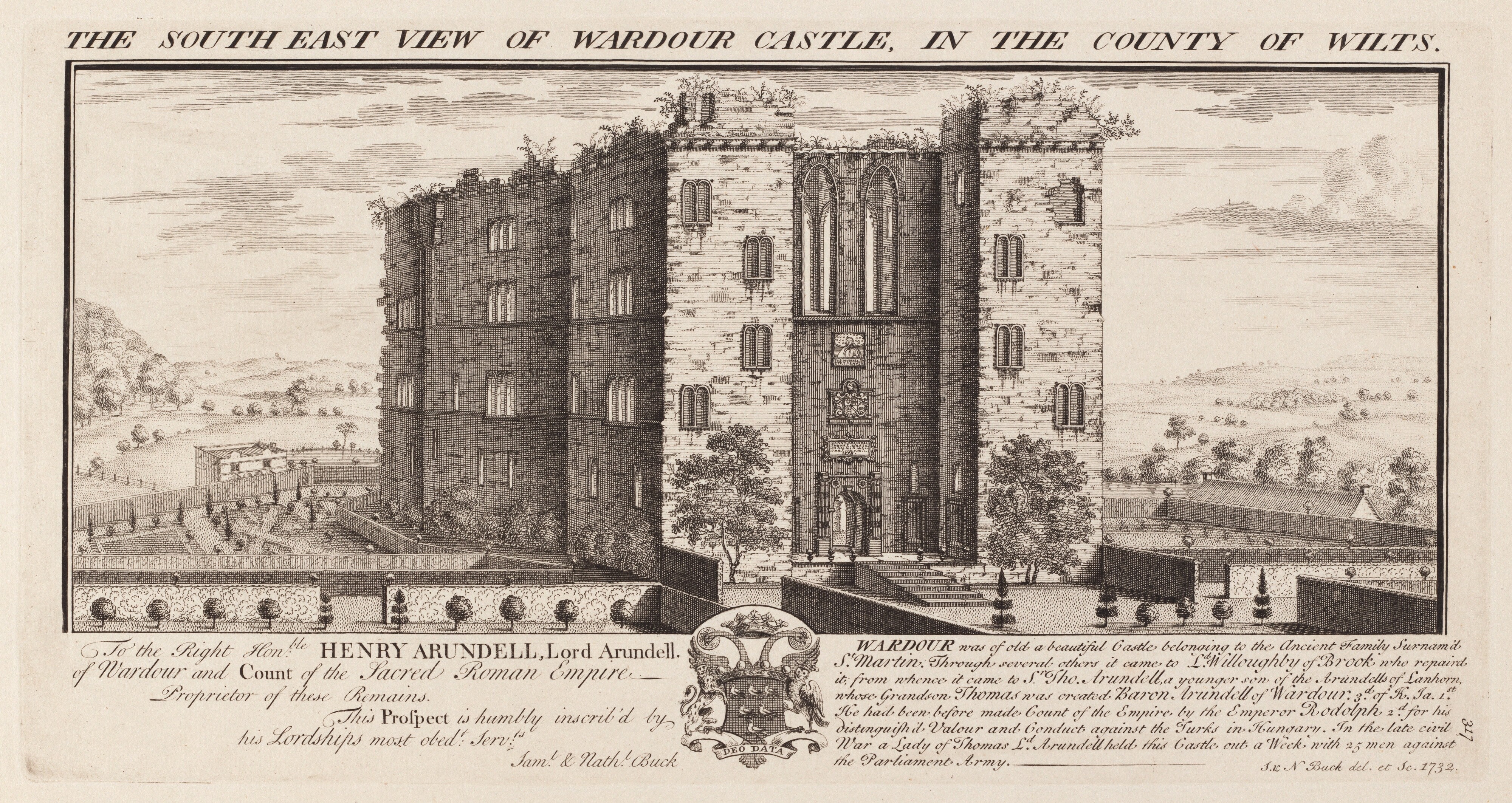 The South-East View of Brough-Castle, in the County of Westmorland