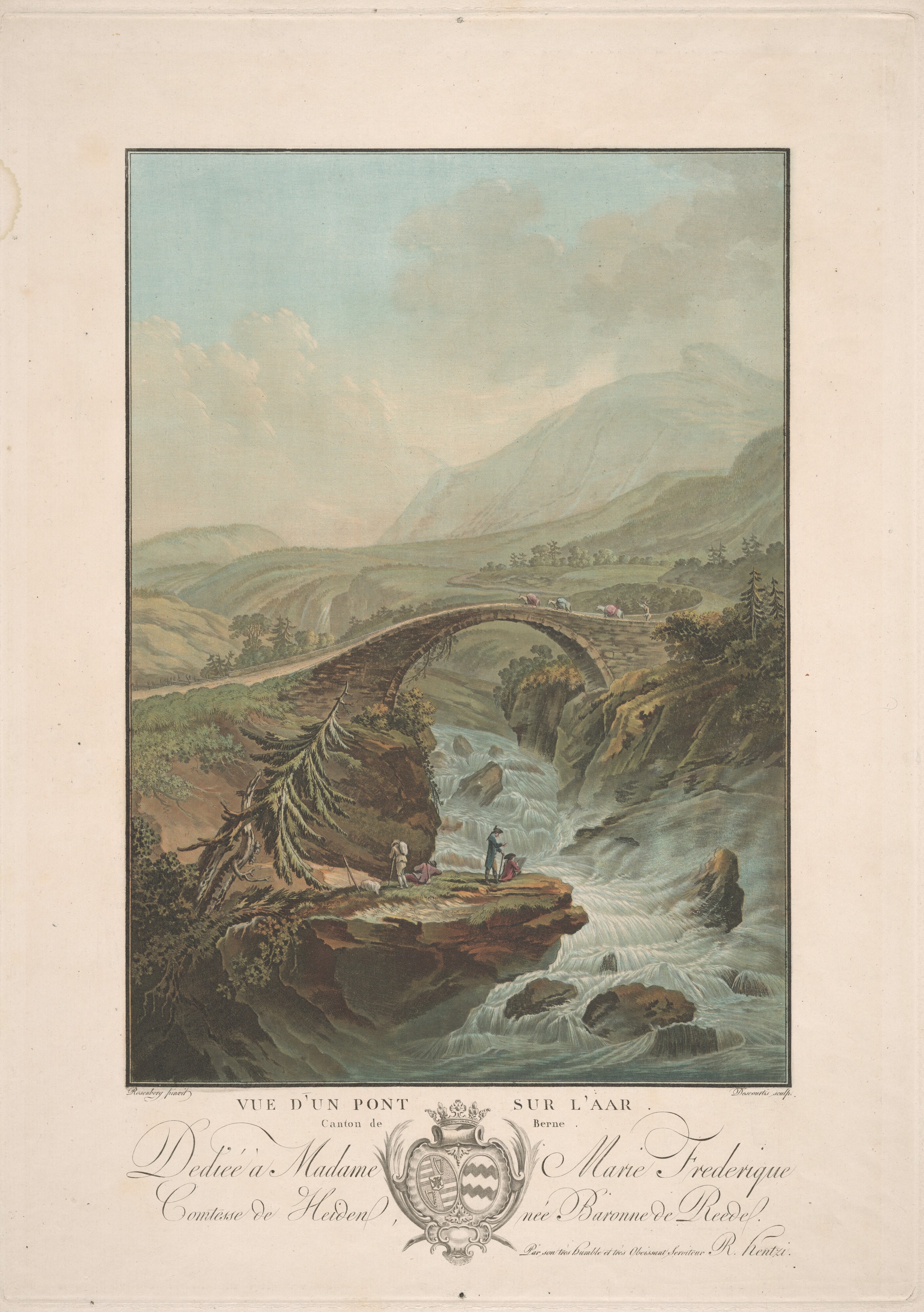 Vue d'un pont sur l'Aar, Canton de Berne (View of a Bridge on the Aar, Berne)