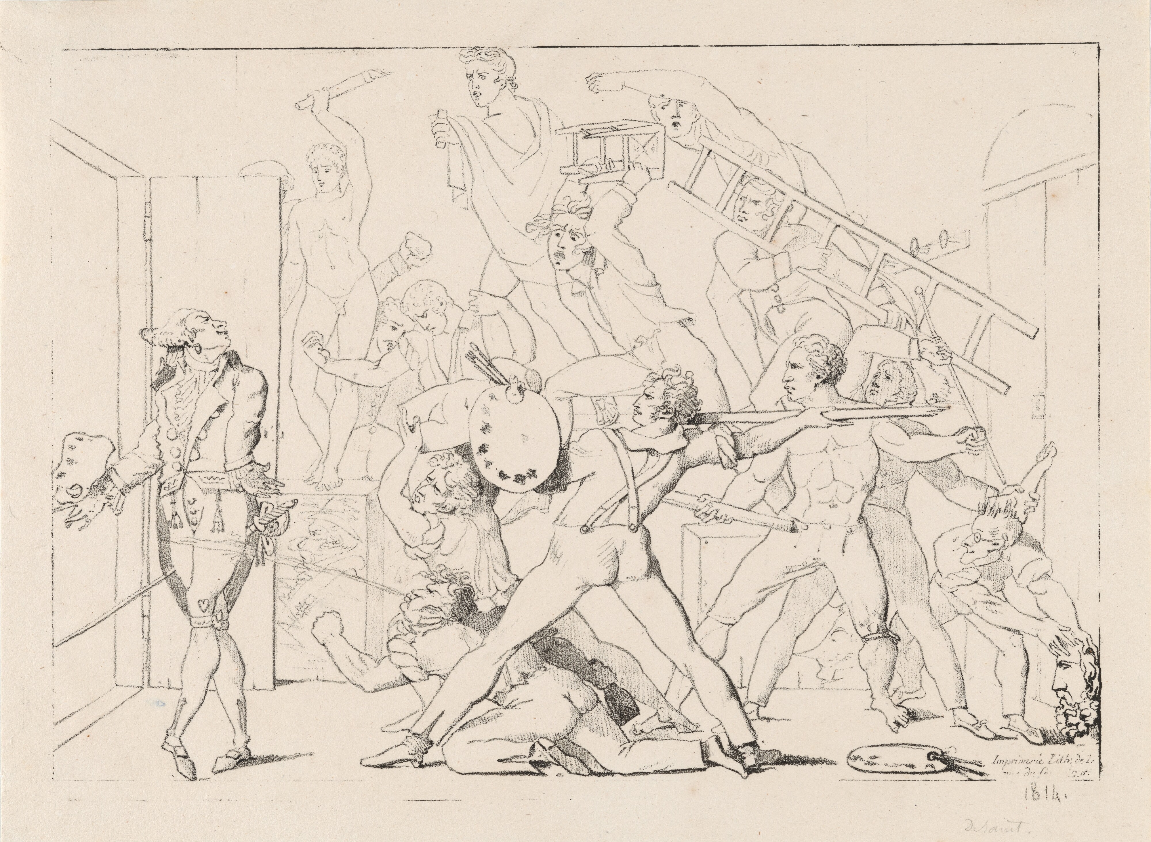 Jean-Philippe-Guy Le Gentil, Comte de Paroy, Expelled from David's Studio