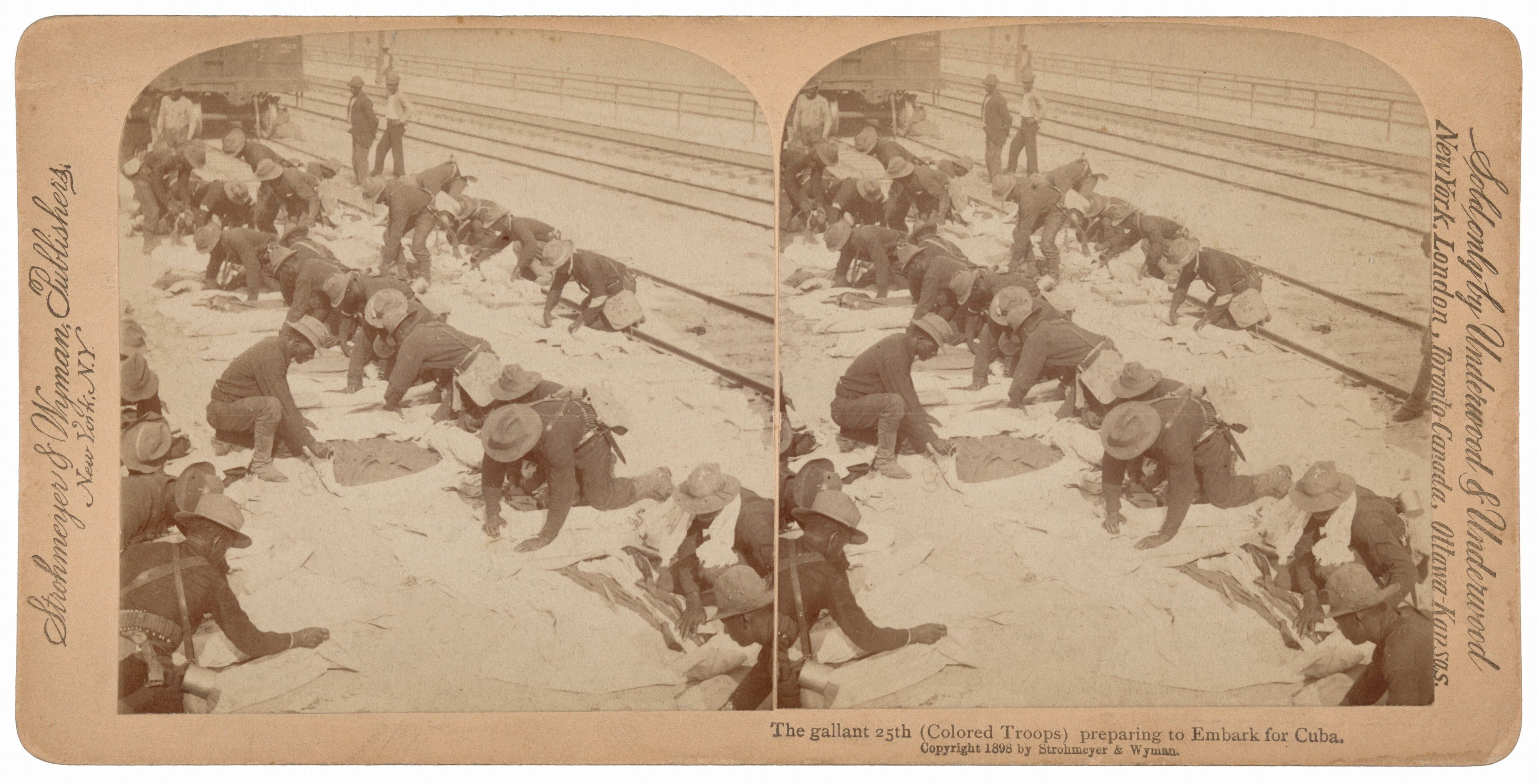 "The Gallant 25th Preparing to Embark for Cuba"
