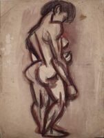 Rear Portrait of Standing Woman