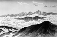 Distant View of Mt. Tateyama from a Top of Mt. Hakuba