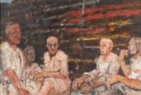 Fishermen beneath the Cliff