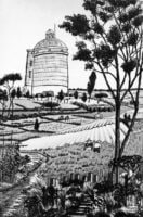 Water Tower in Kuriyama from Japanese Landscape