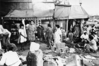 Market, Naha-shi, Okinawa from Villages