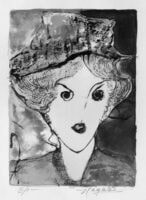 The woman Who Came out of the Louvre from Series of Lithographs Womanhood