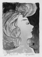 Distant Gaze from Series of Lithographs Womanhood