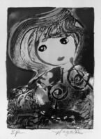 Girl with a Snail from Series of Lithographs Womanhood