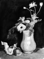 Flowers and an Apple