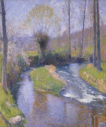Willows and a Green Stream