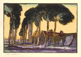 <Ten Woodcuts>: The Outskirts of a Flemish Town