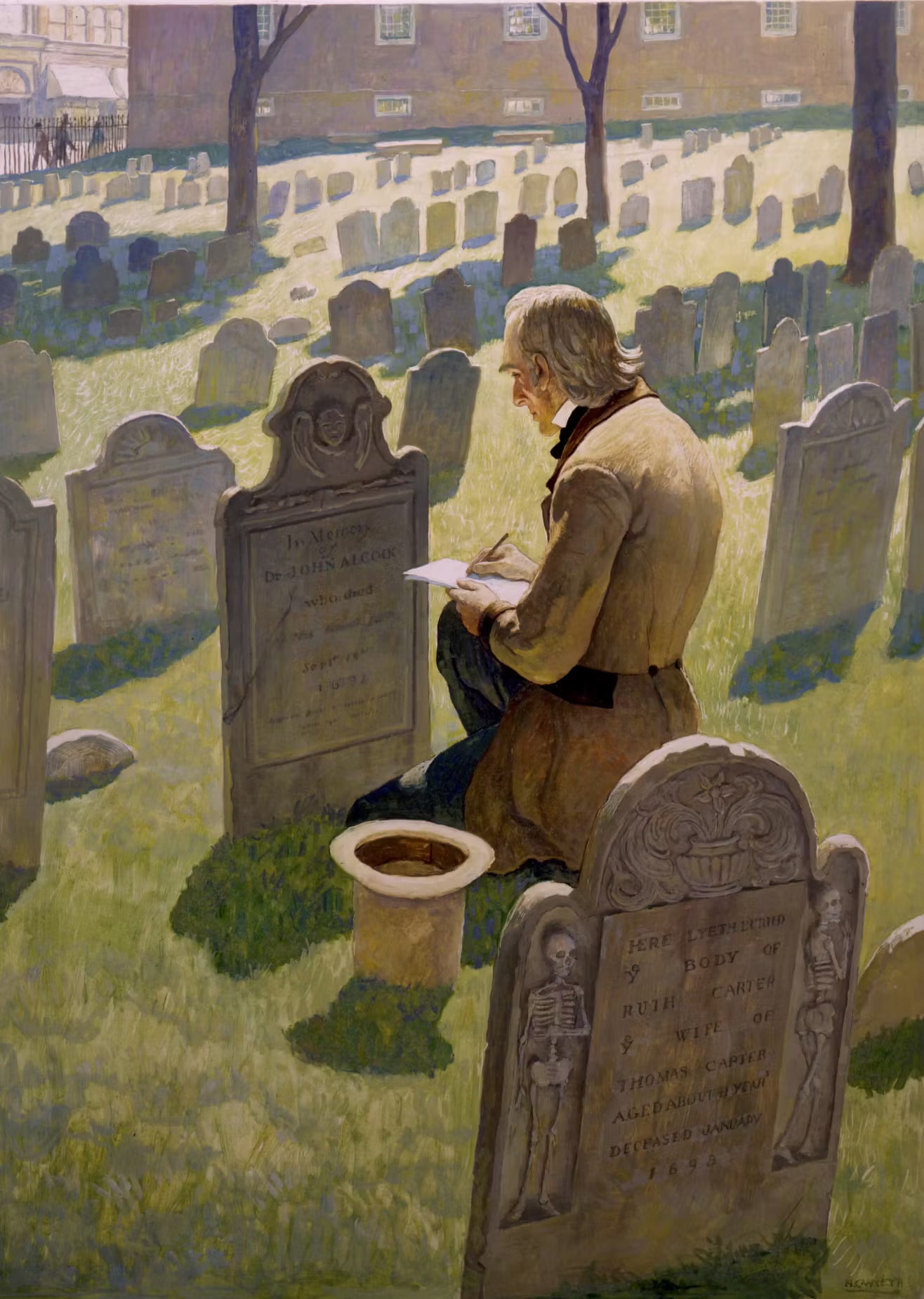 Mr. Alcott in the Granary Burying Ground in Boston