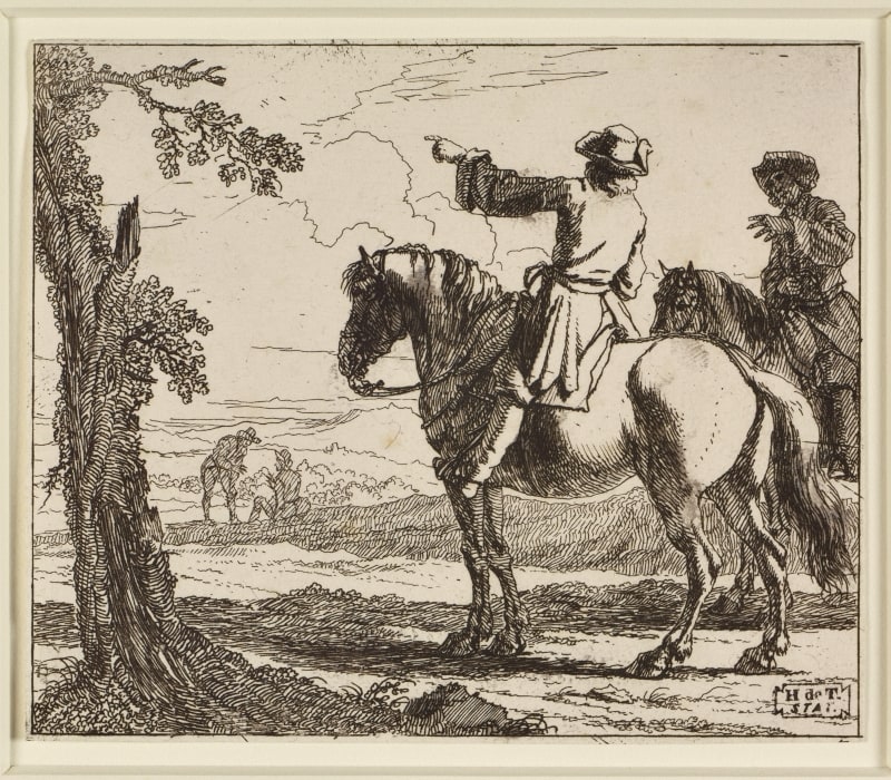 Capricci (Two Men on Horseback) from Capricci (Six etchings of men on horseback)