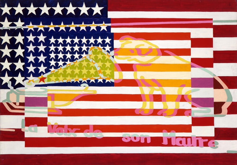 Camouflage Jasper Johns, La Voix de son Maître