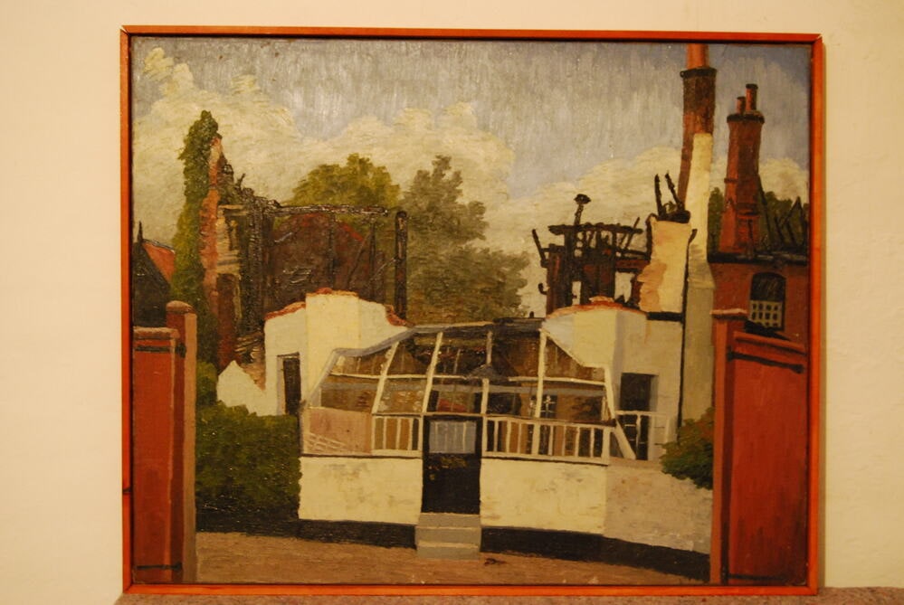 Gutted School, Dedham, 1936