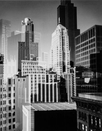 Untitled (Multiple Exposure of buildings (Chicago, IL))