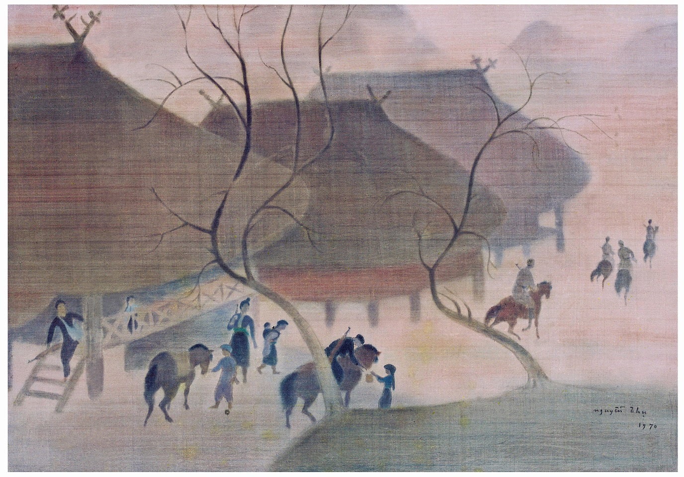 Visiting the village