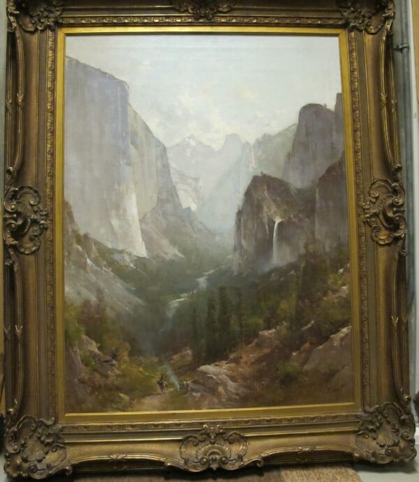 Yosemite scene with Indians