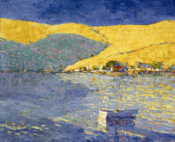Boat and Yellow Hills