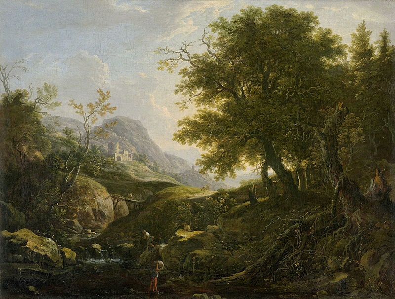 Southern Landscape with Fishermen