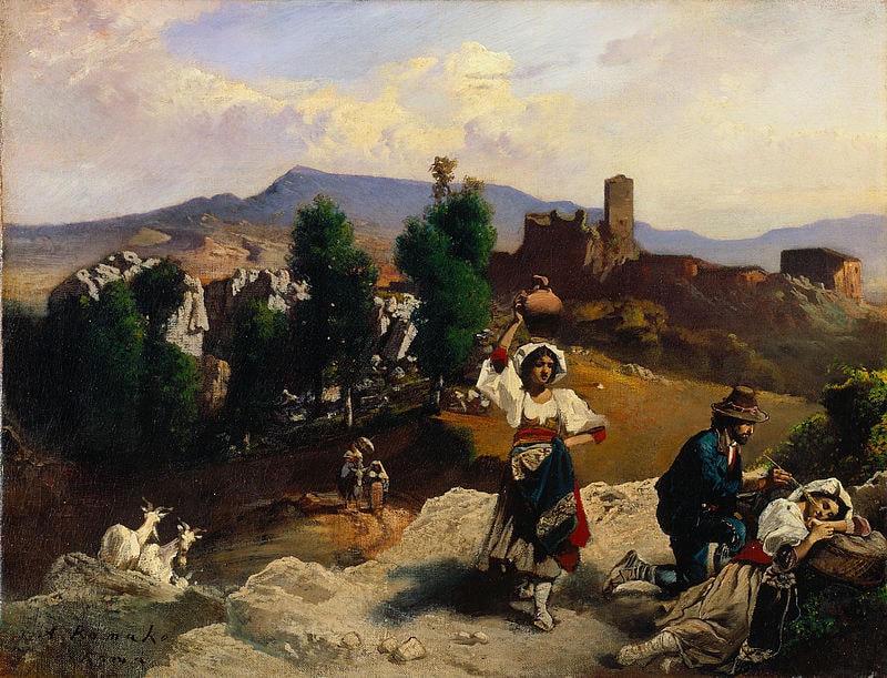 Italian Landscape around Olevano