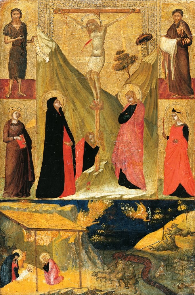 The Crucifixion, the Nativity and Saints