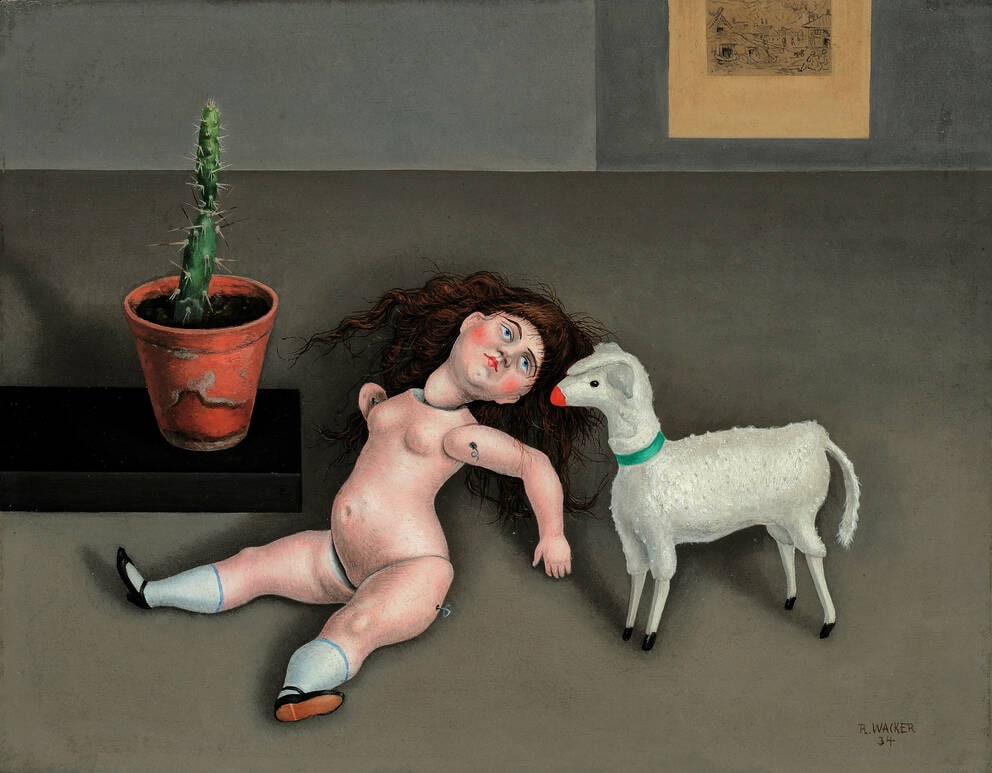 Small Sheep and Doll