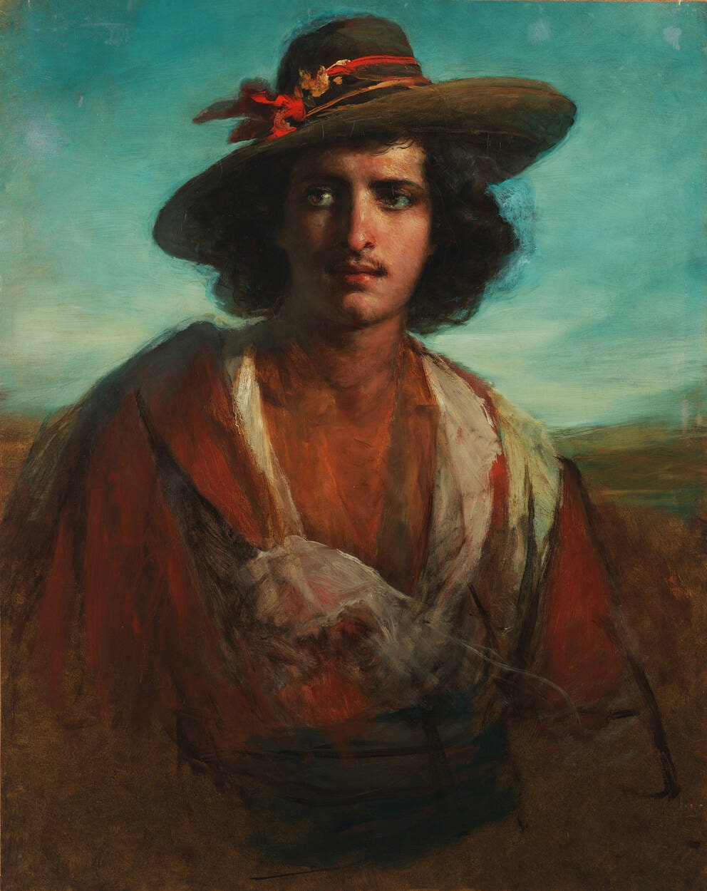 Italian Shepherd with Hat