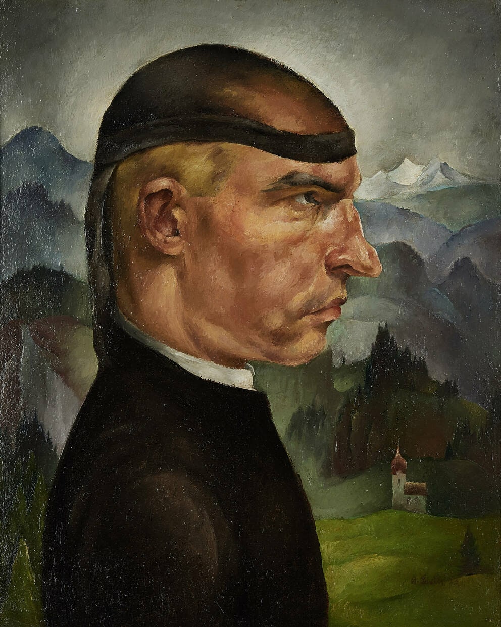 Self-Portrait with Hairnet