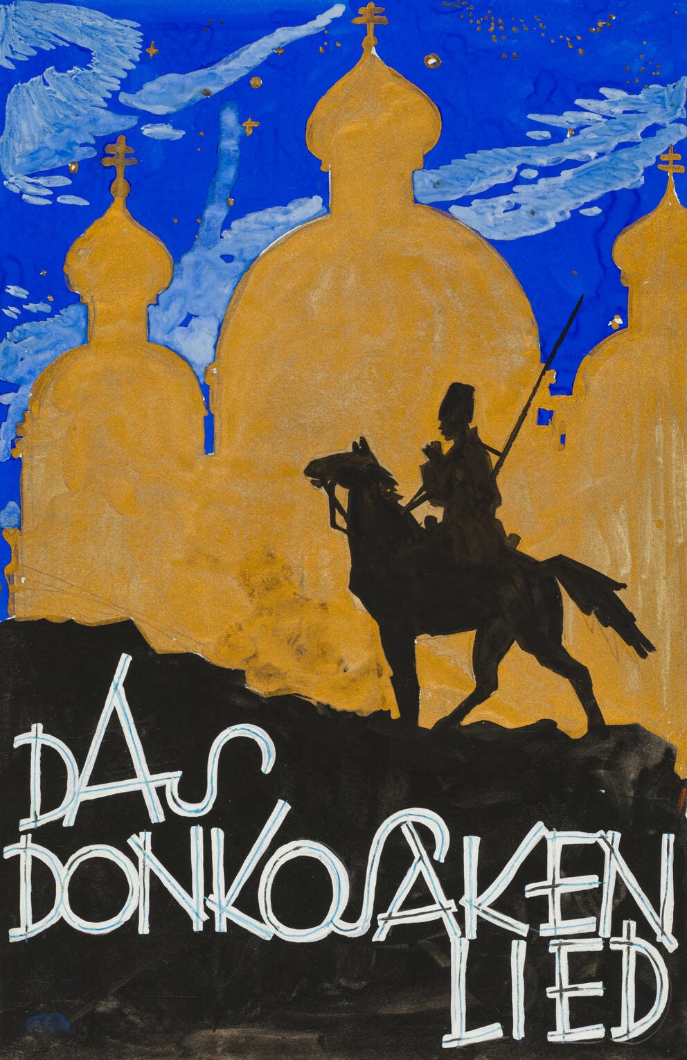 Design for the Poster “Das Donkosakenlied” [The Don Cossacks’ Song]