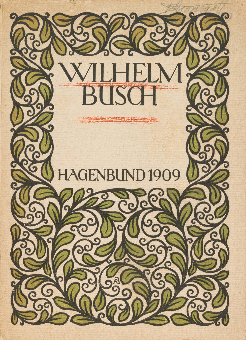 Catalogue of the *30th Exhibition of the Hagenbund. Wilhelm Busch*