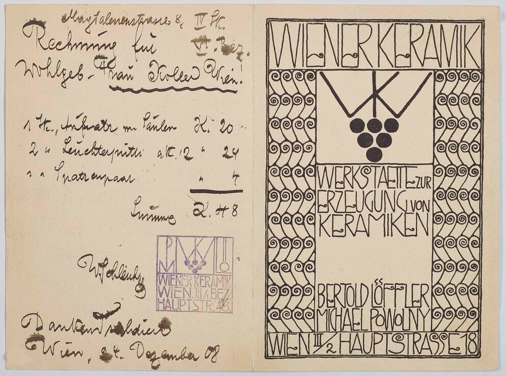 Business Card: Wiener Keramik [Viennese Ceramics]