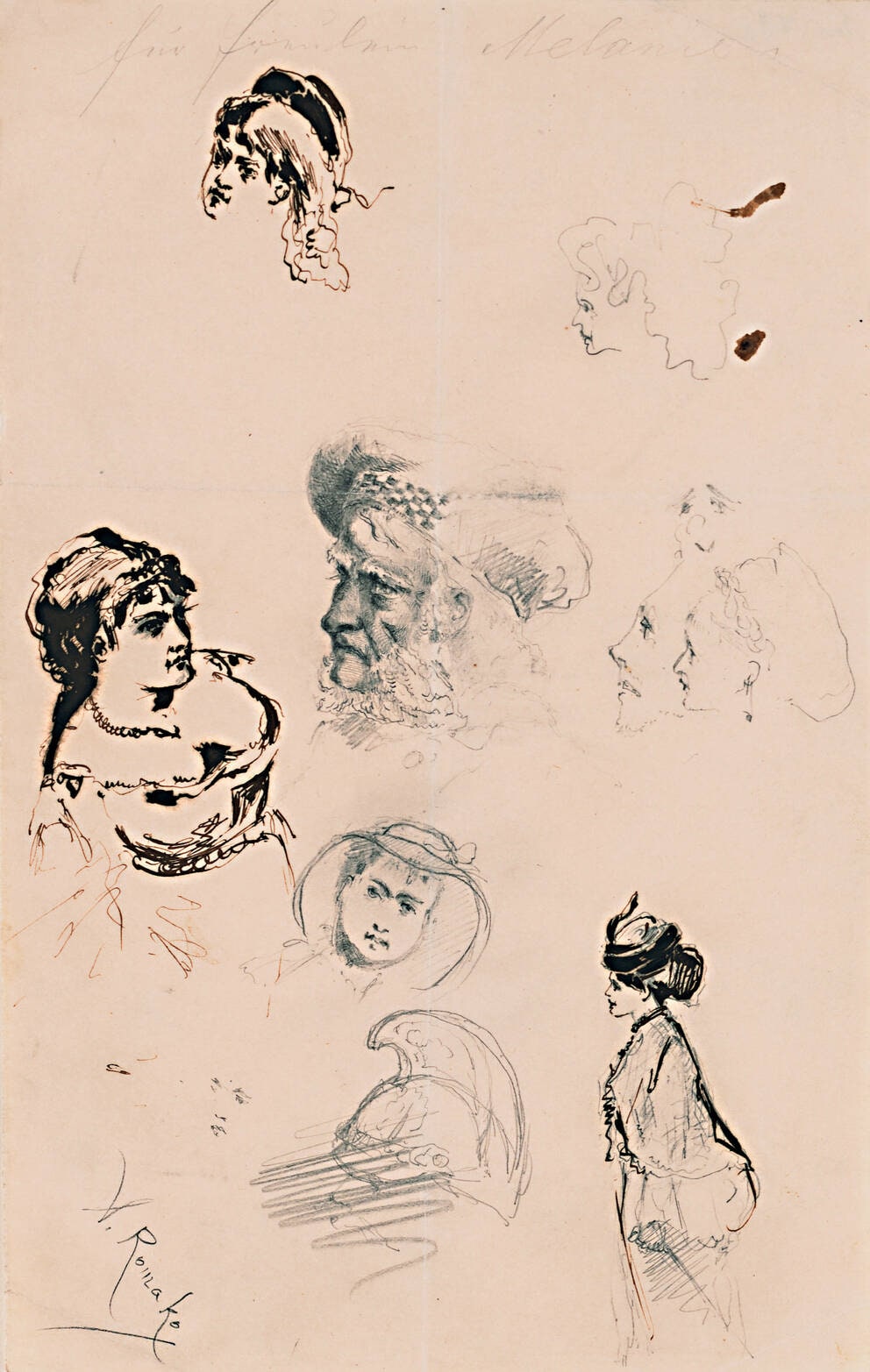Sketch with Figure Studies